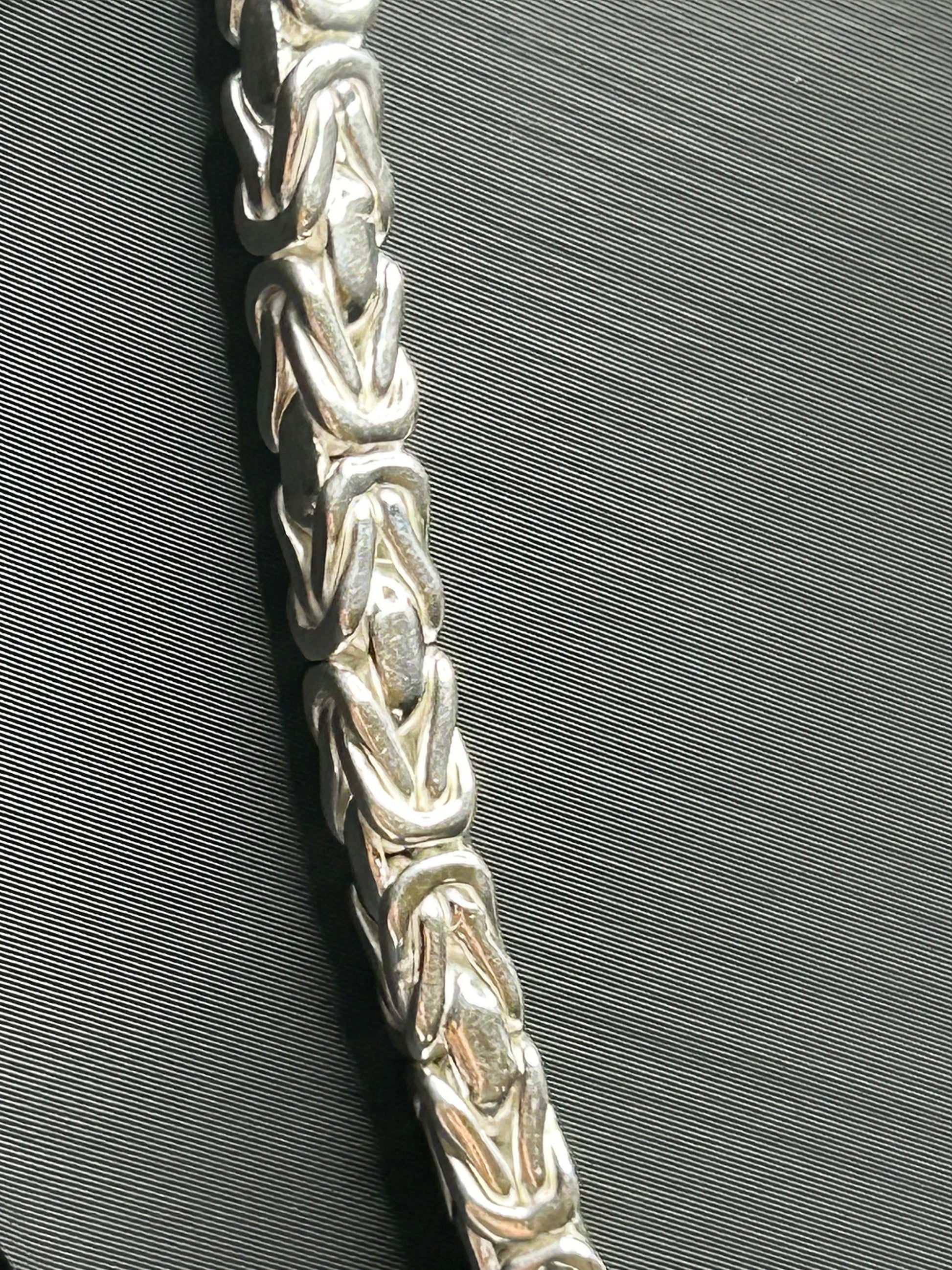 925 Sterling Silver Byzantine Bracelet 8inch 5mm