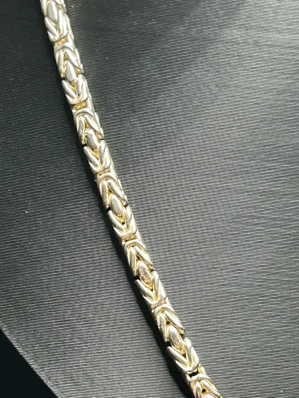 925 Sterling Silver Byzantine Chain 24in 4mm