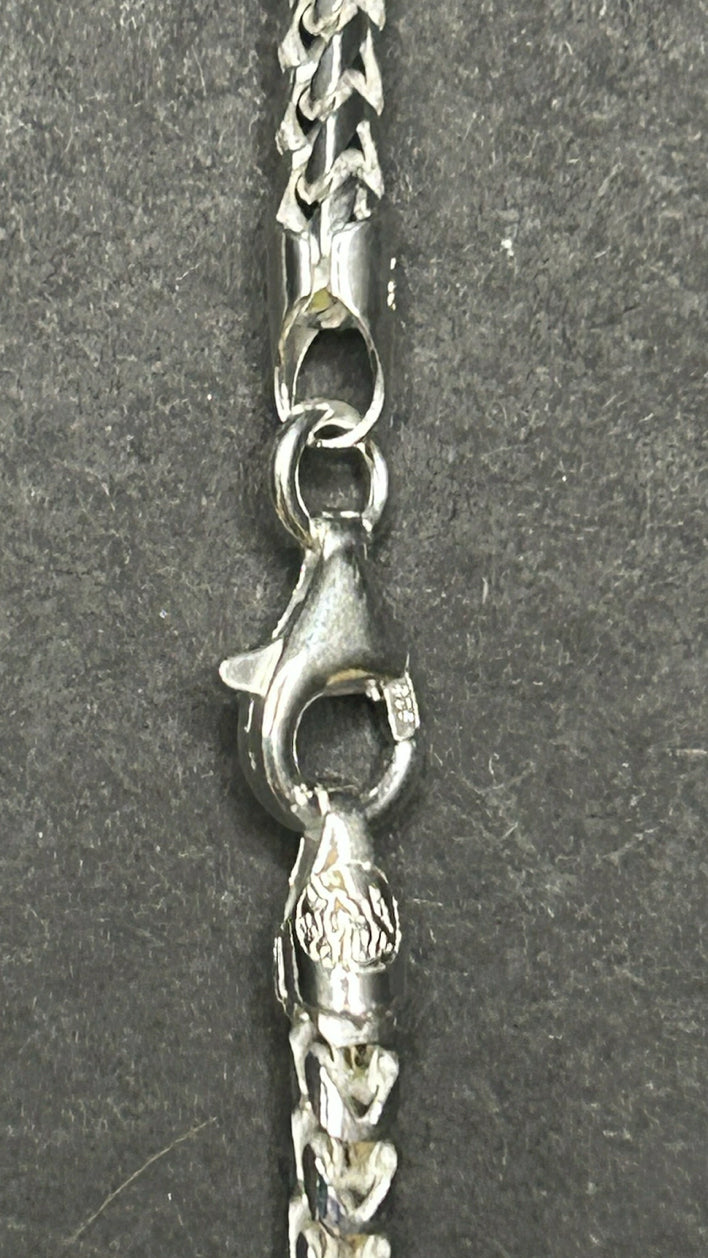 925 Sterling Silver Franco Bracelet 8inch 2.5mm