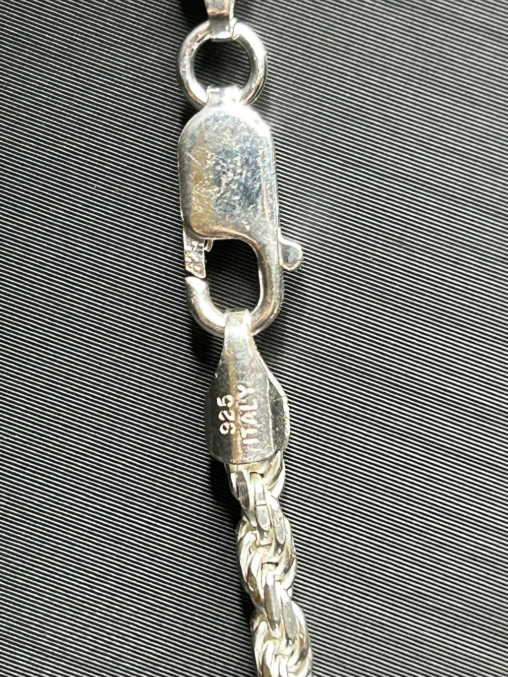 925 Sterling Silver Rope 24inch 3mm