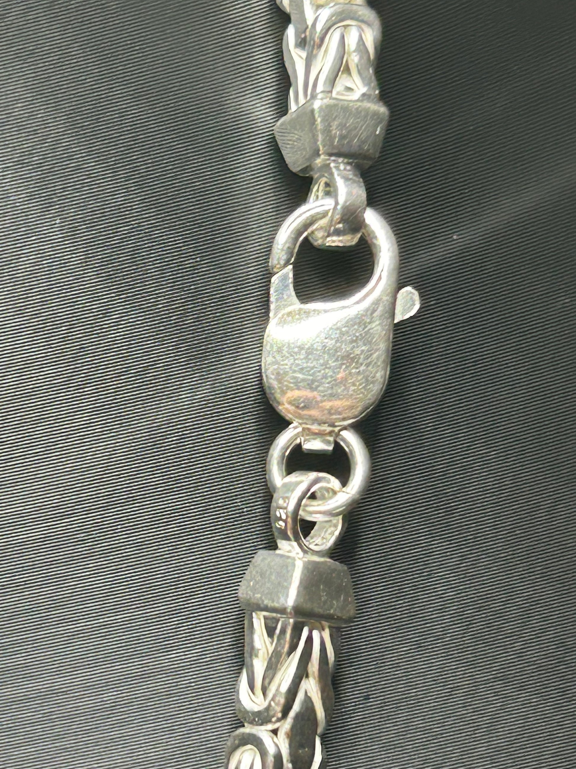 925 Sterling Silver Byzantine Bracelet 8inch 5mm