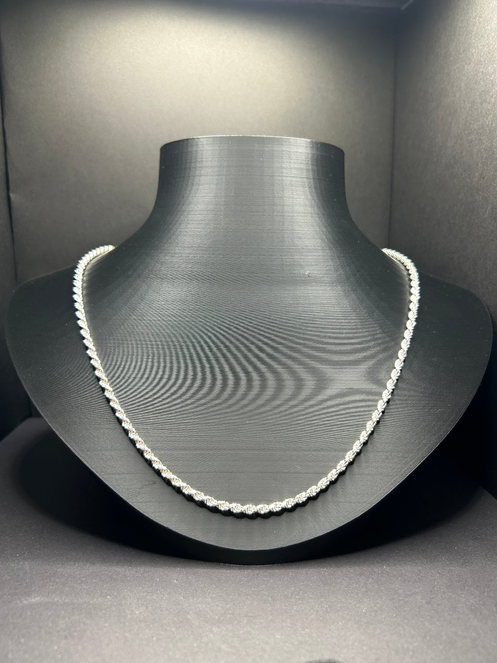 925 Sterling Silver Rope 24inch 3mm