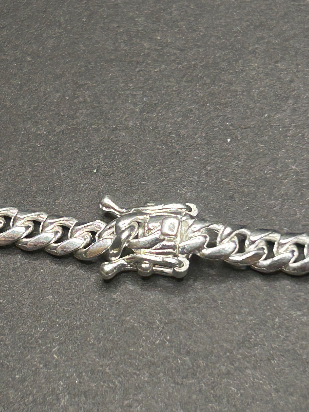 925 Sterling Silver Cuban Link Bracelet 8in 4mm