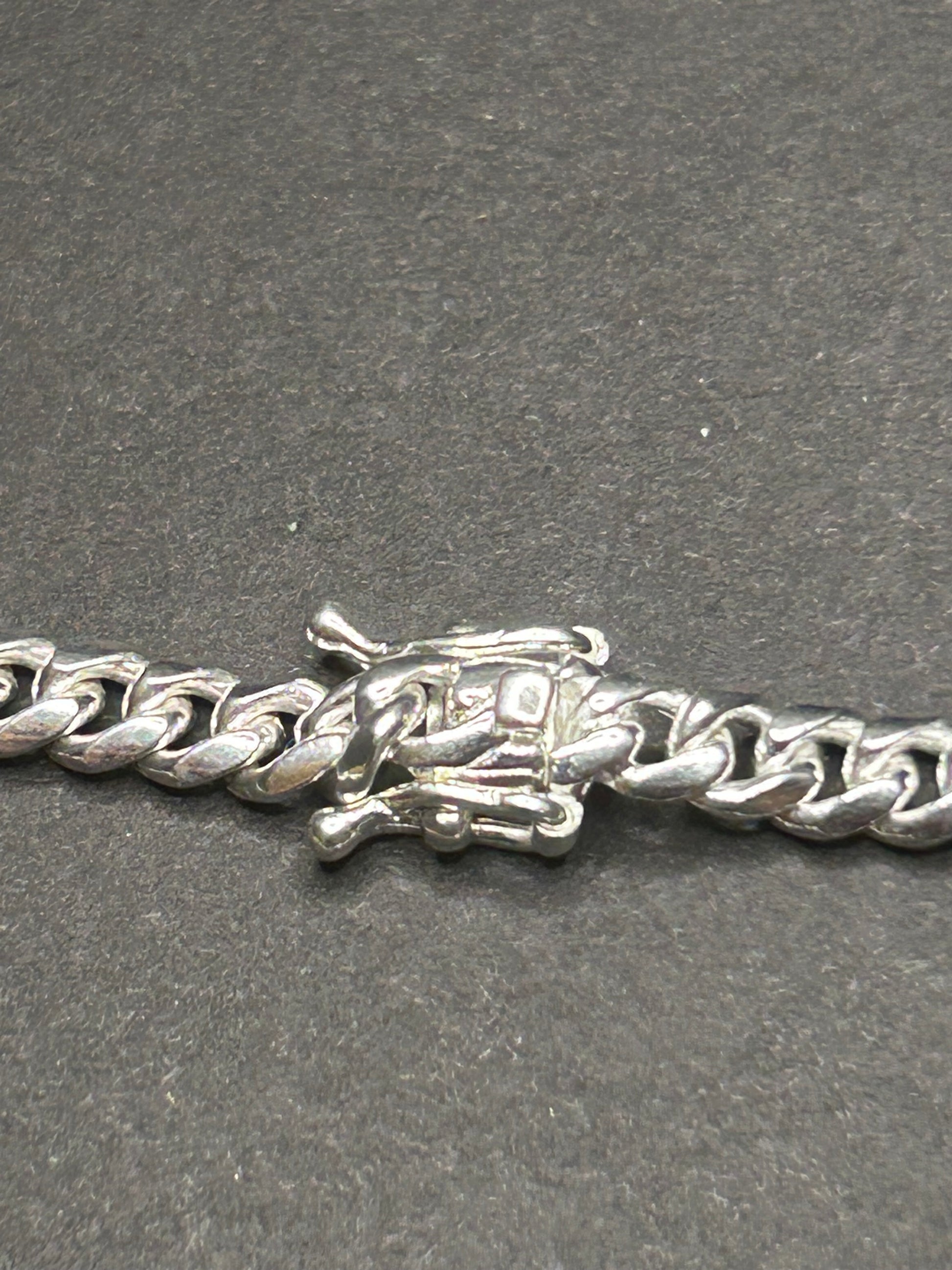 925 Sterling Silver Cuban Link Bracelet 8in 4mm