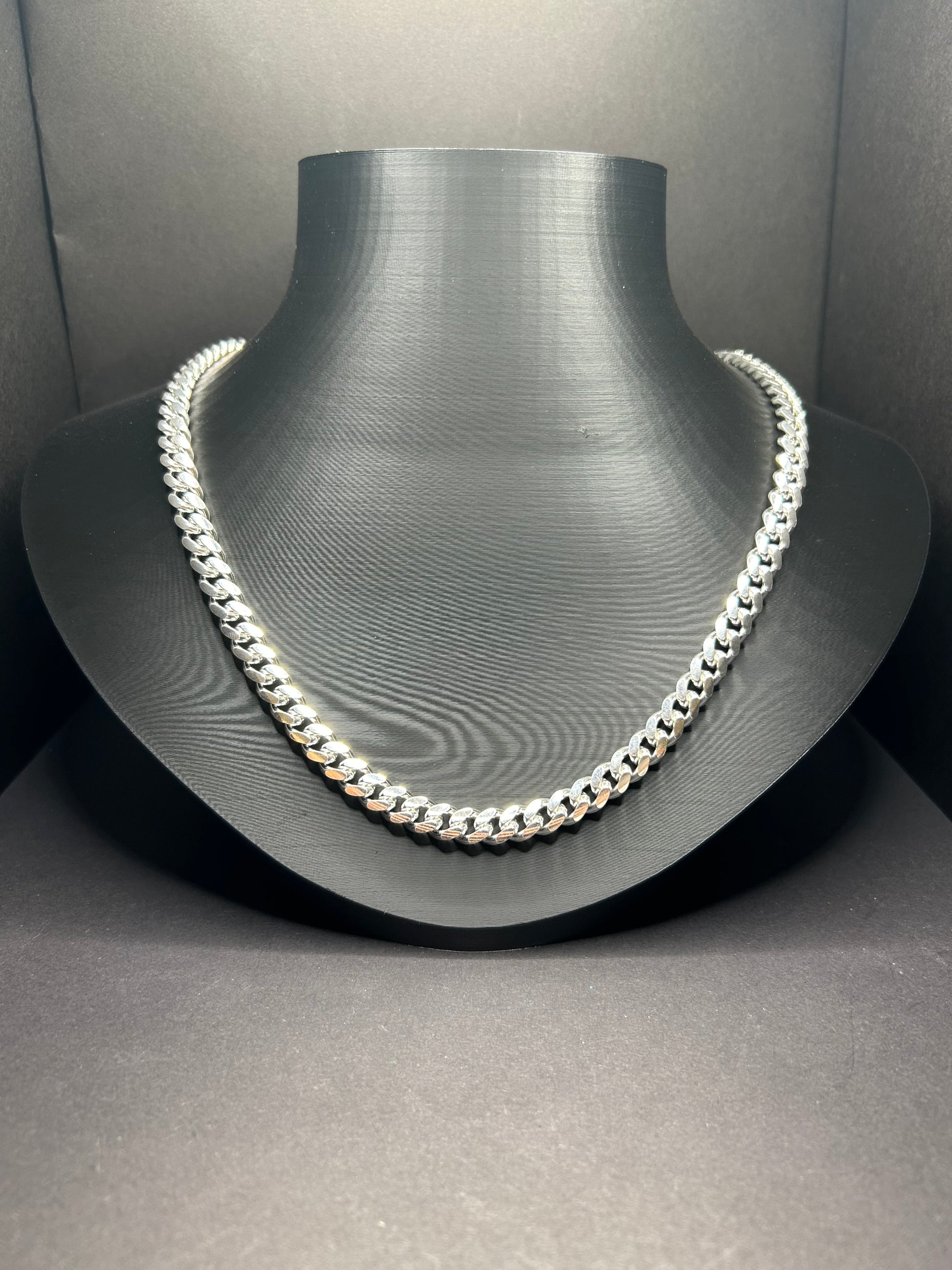925 Sterling Silver Cuban Link Chain 24inch 8mm