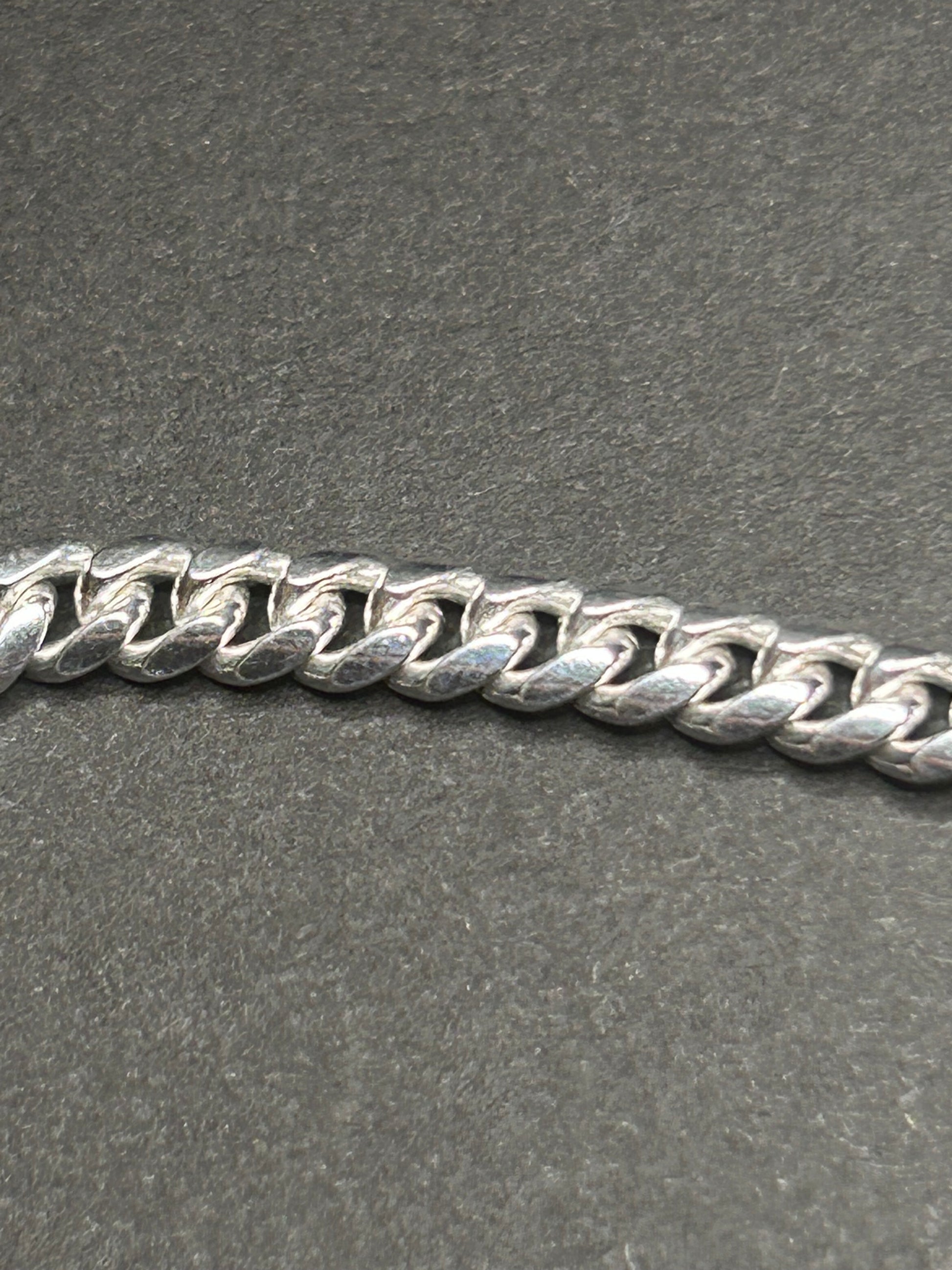 925 Sterling Silver Cuban Link Bracelet 8in 4mm