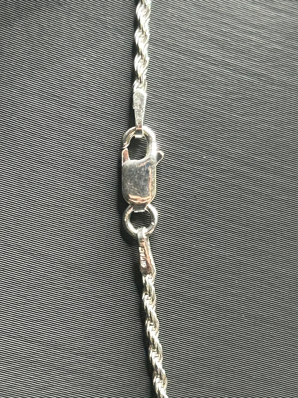 925 Sterling Silver Rope Chain 24inch 2mm