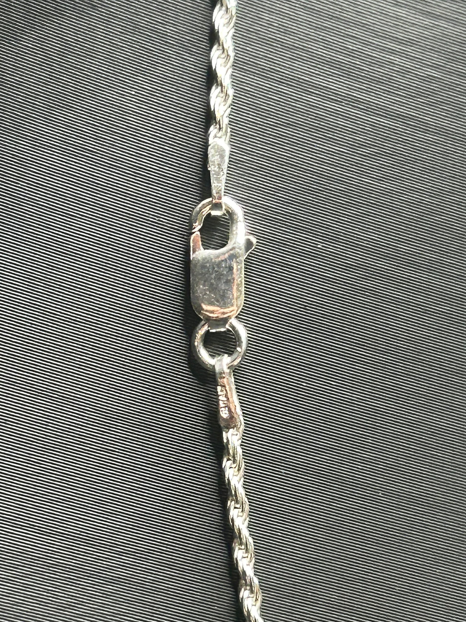 925 Sterling Silver Rope Chain 18inch 2mm