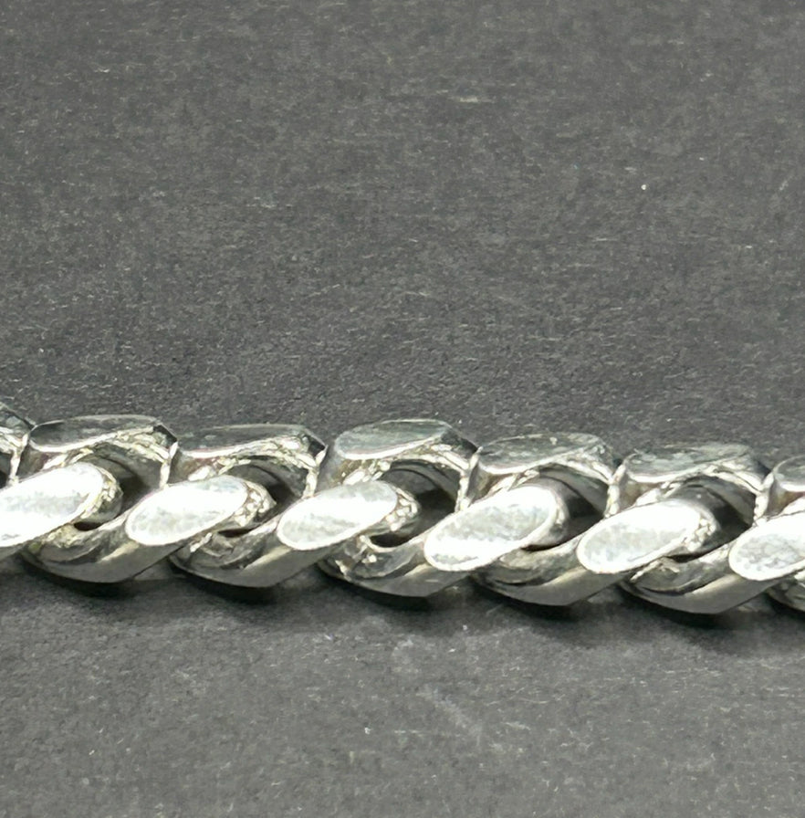 925 Sterling Silver Cuban Link Bracelet 7in 6mm