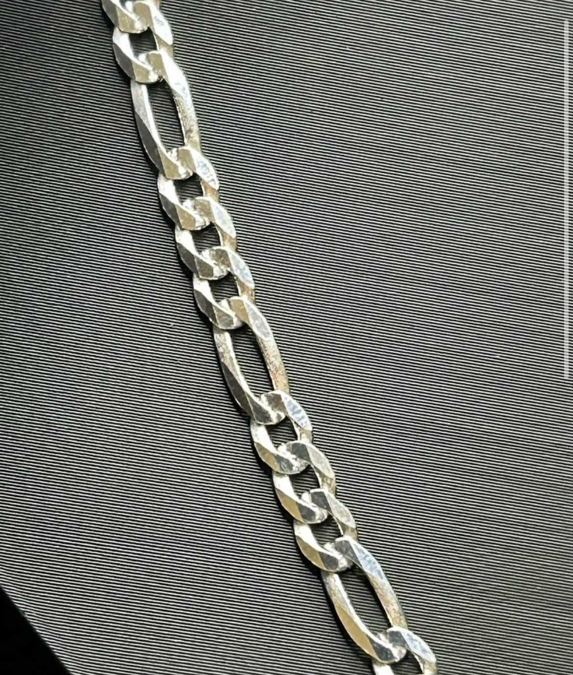 925 Sterling Silver Figaro Chain 24inch 5mm