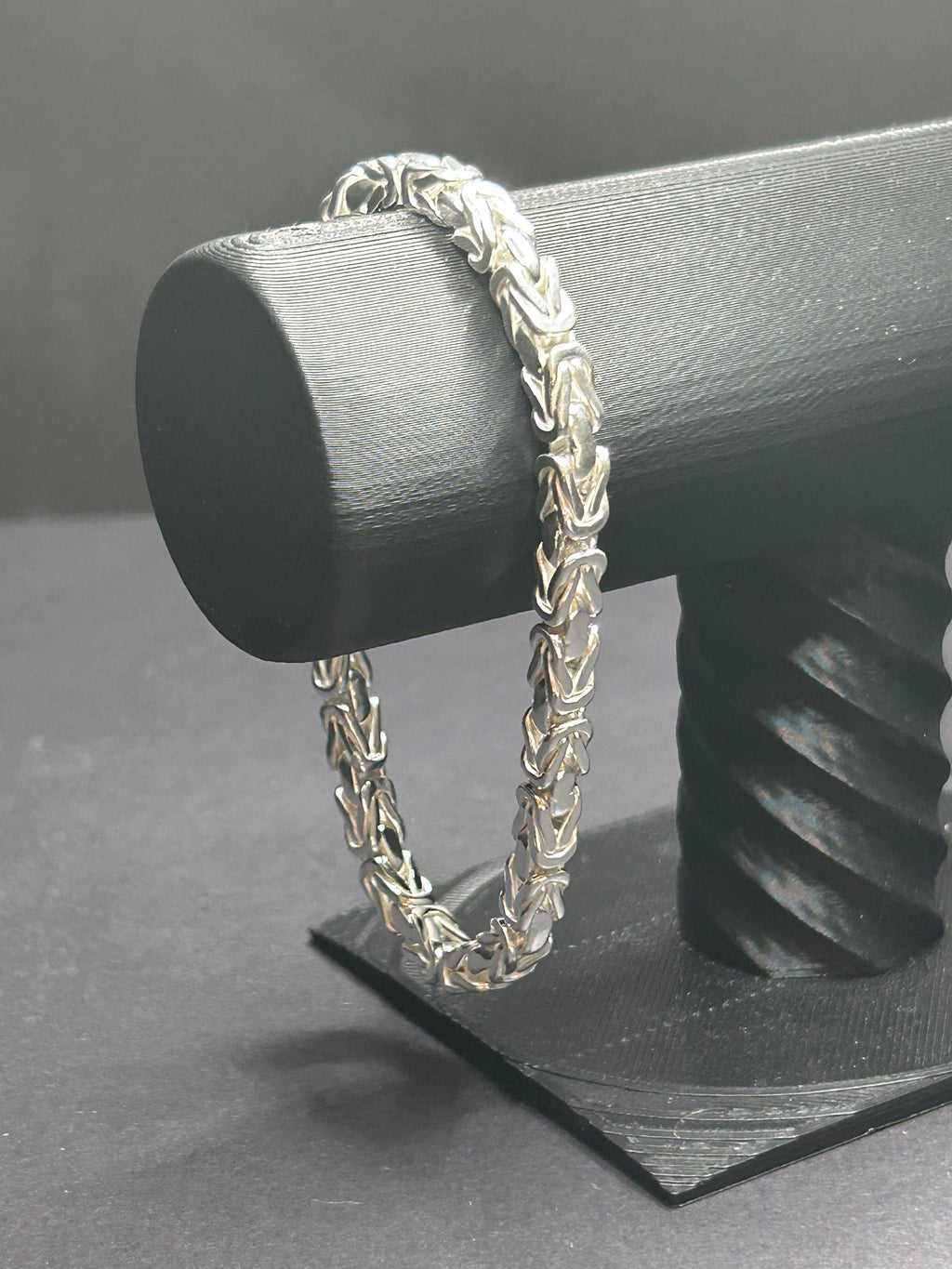 925 Sterling Silver Byzantine Bracelet 8inch 5mm