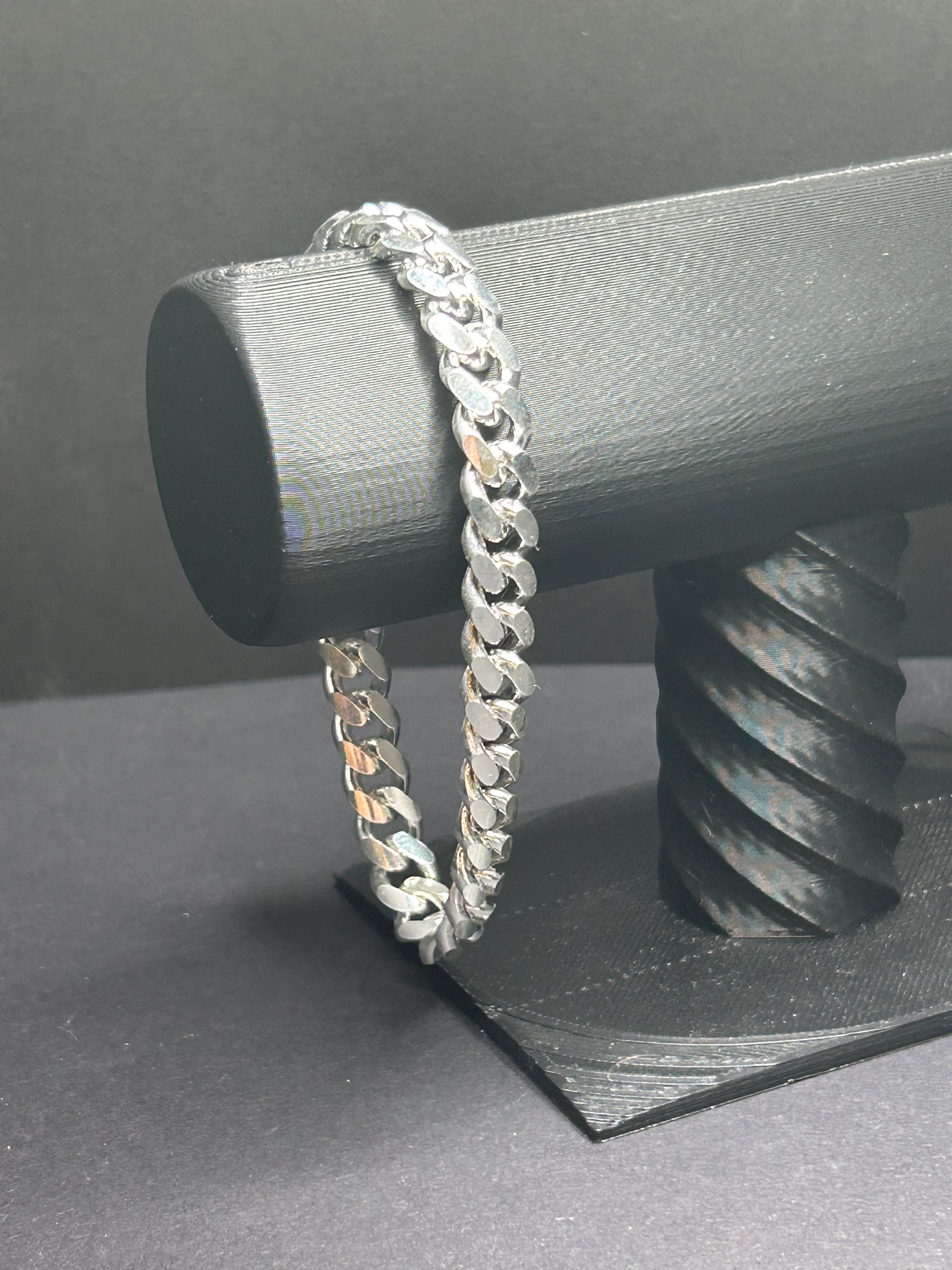 925 Sterling Silver Cuban Link Bracelet 8inch 8mm