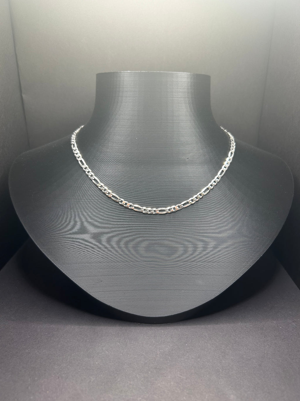 925 Sterling Silver Figaro Chain 18inch 4mm
