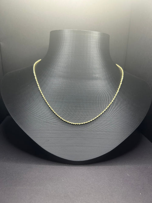 14kt Gold  Rope Chain 20inch 1.5mm