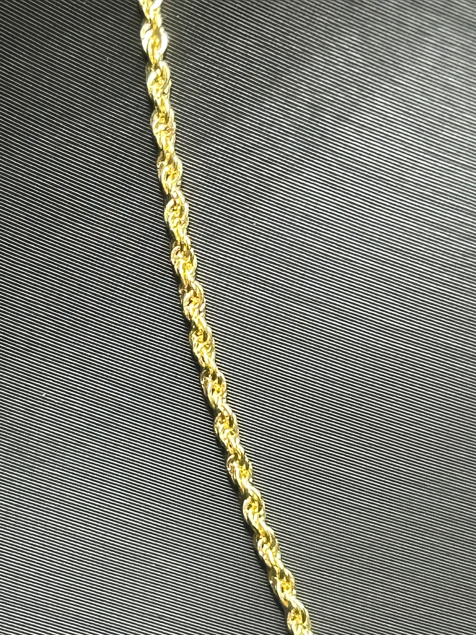 14kt Gold  Rope Chain 18inch 1.5mm