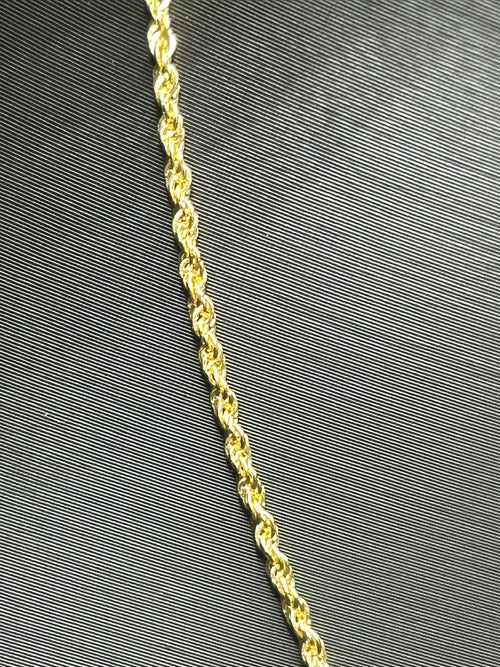 14kt Gold  Rope Chain 18inch 1.5mm