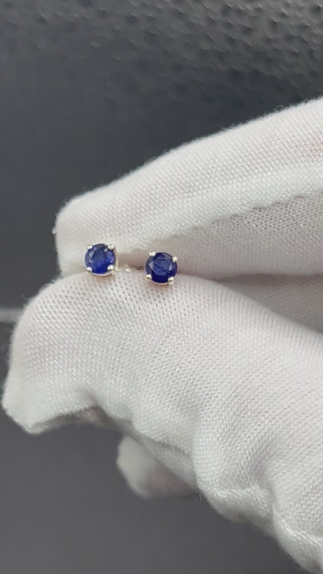 Brand New Natural Sapphire and 925 Sterling Silver Studs